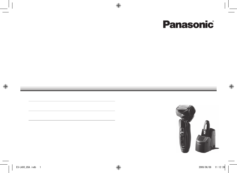 Panasonic ESLA93 User Manual | 36 pages