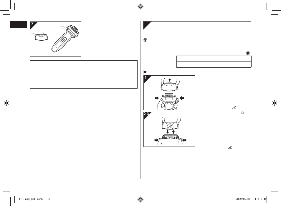 Panasonic ESLA93 User Manual | Page 10 / 36