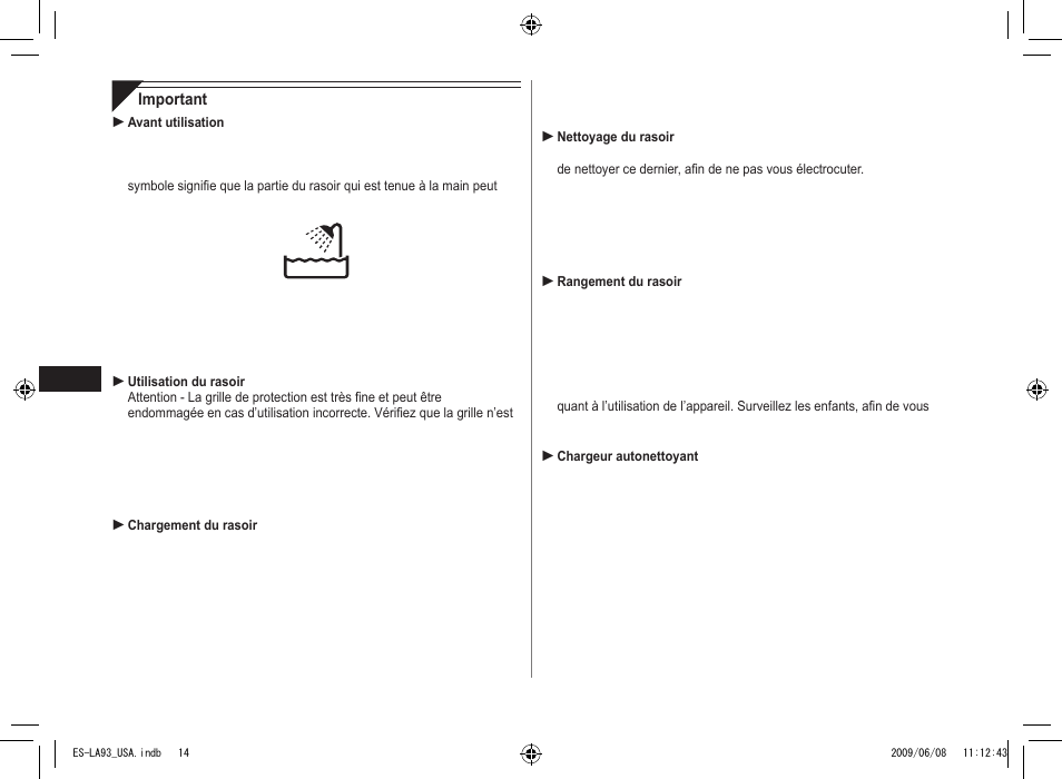 Panasonic ESLA93 User Manual | Page 14 / 36