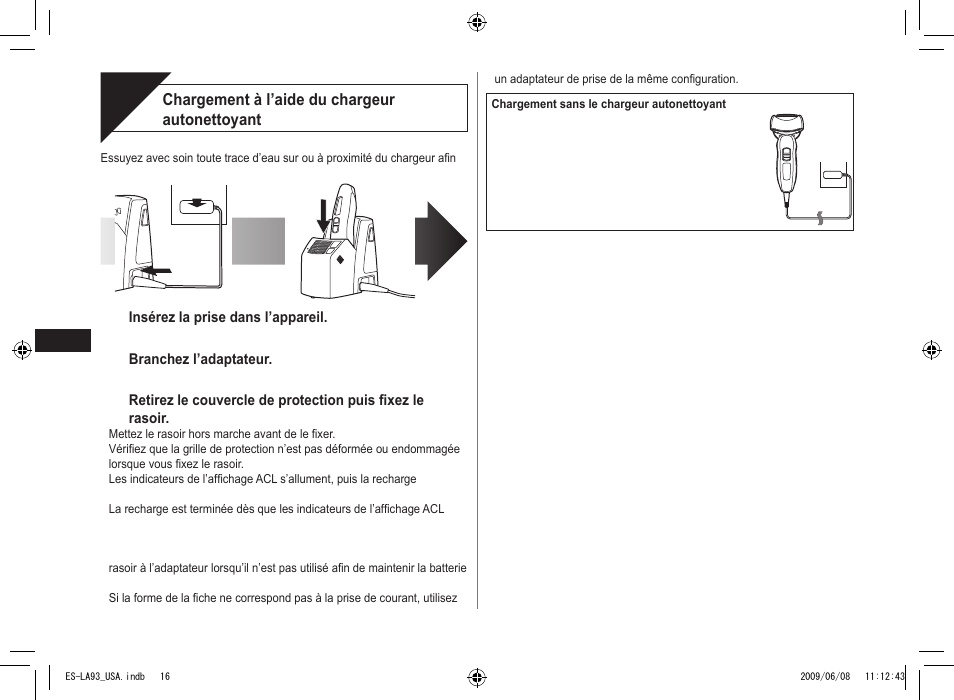 Panasonic ESLA93 User Manual | Page 16 / 36