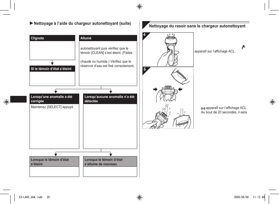 Panasonic ESLA93 User Manual | Page 20 / 36