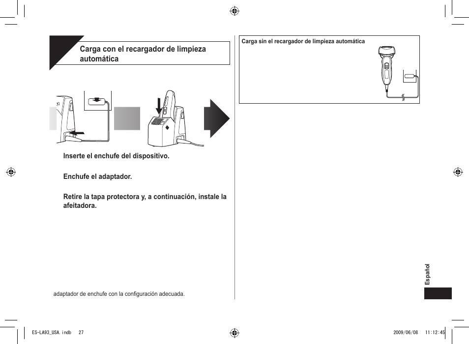 Panasonic ESLA93 User Manual | Page 27 / 36