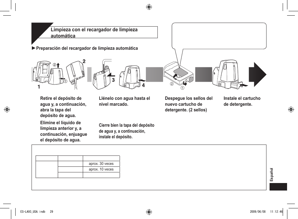 Panasonic ESLA93 User Manual | Page 29 / 36