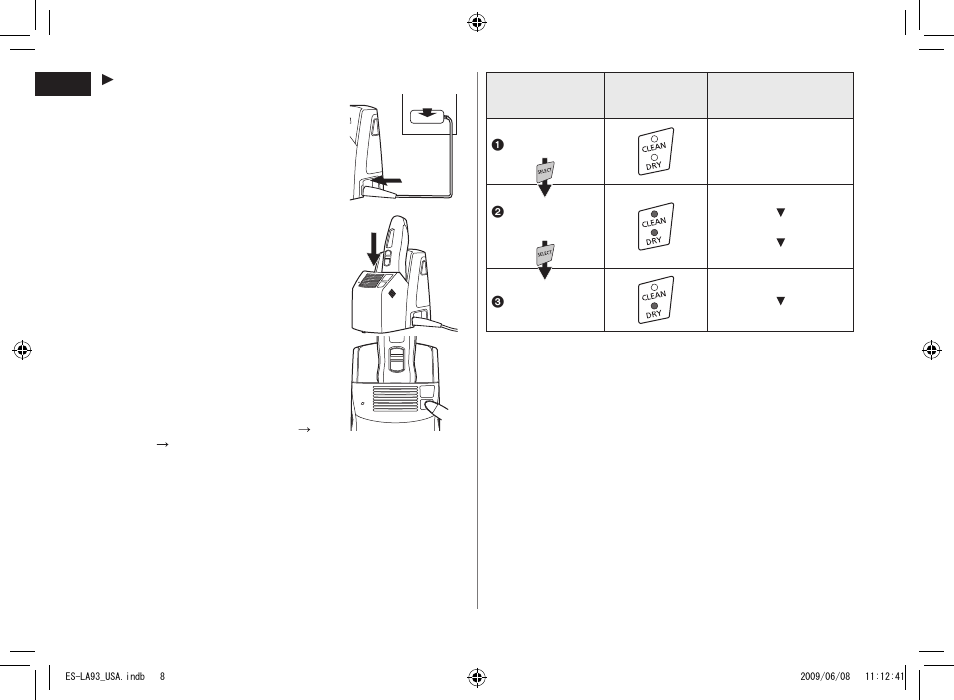 Panasonic ESLA93 User Manual | Page 8 / 36