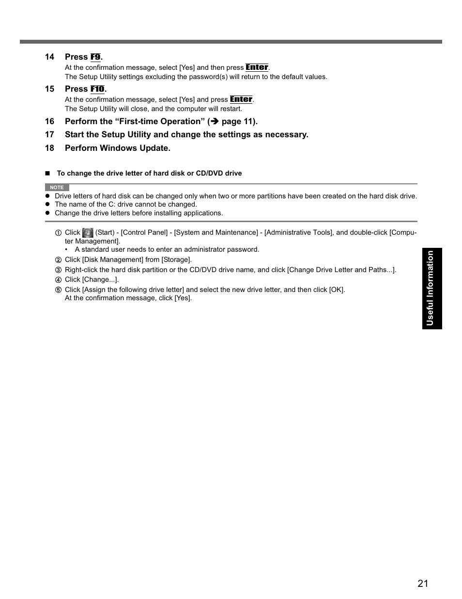 Panasonic CF-74 User Manual | Page 21 / 40