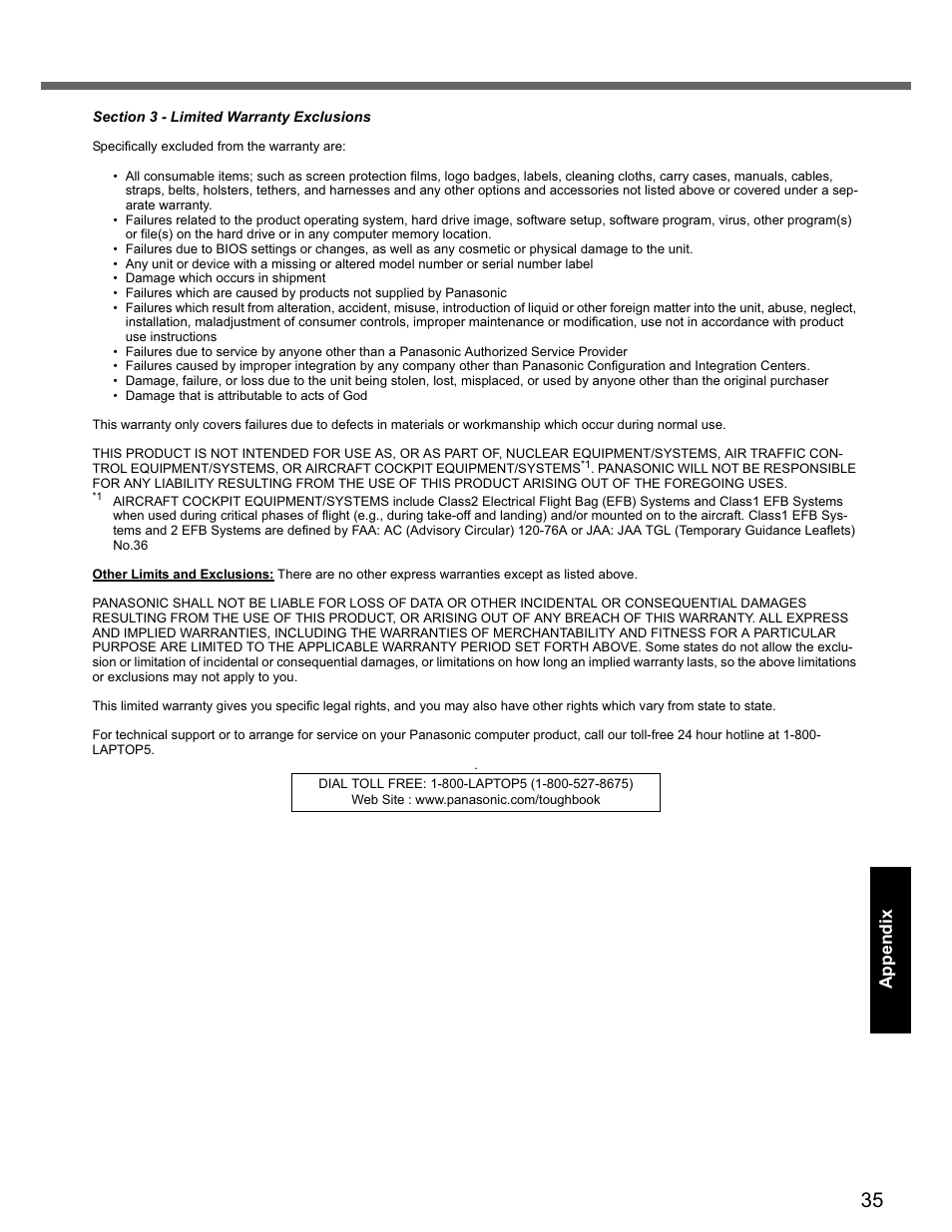 Panasonic CF-74 User Manual | Page 35 / 40