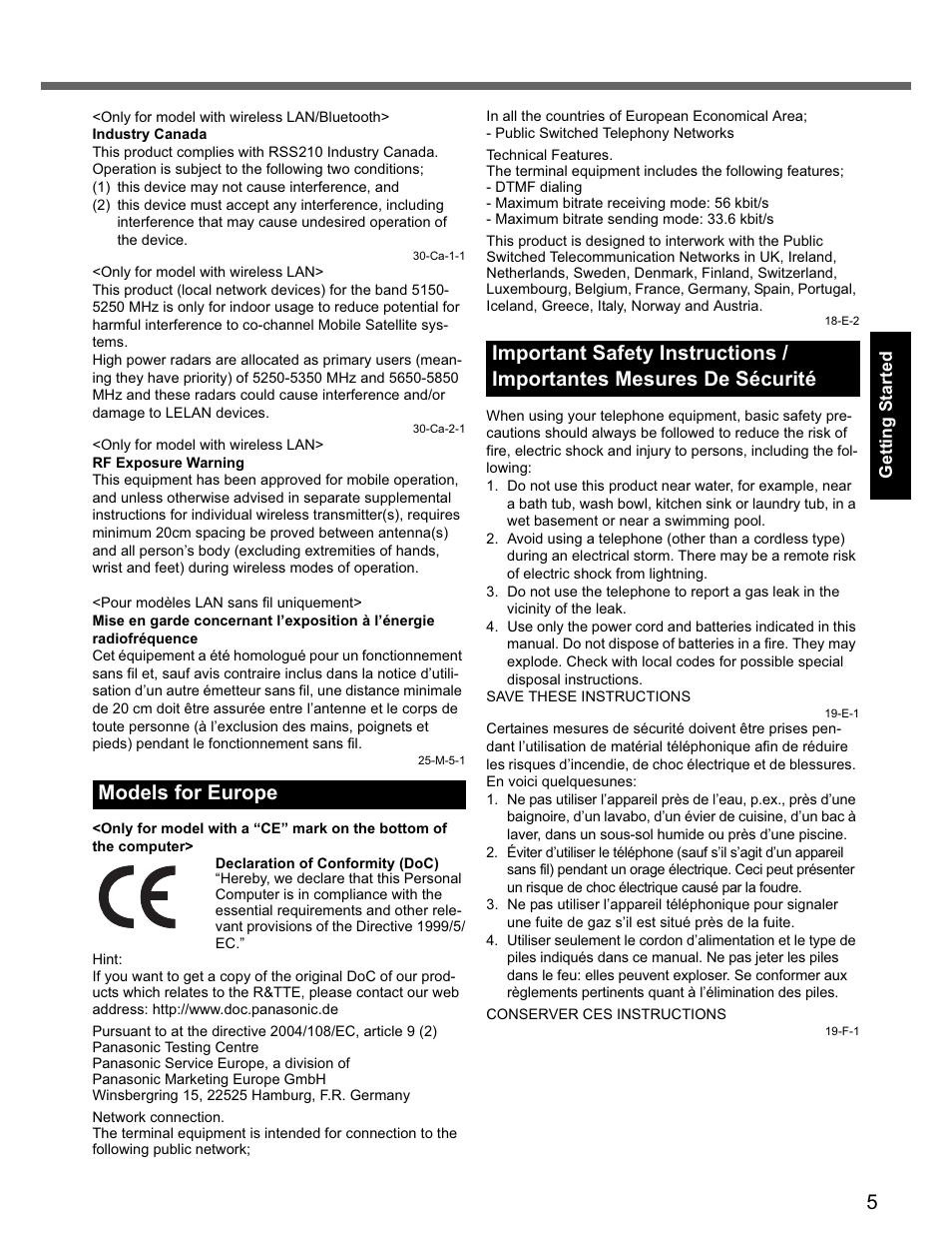 Panasonic CF-74 User Manual | Page 5 / 40