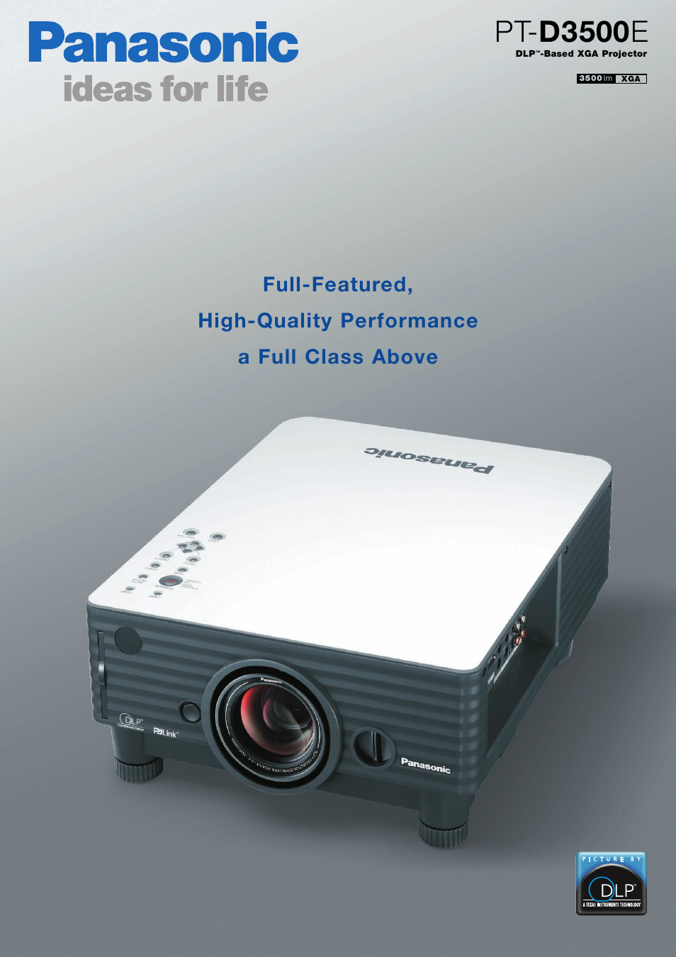 Panasonic PT-D3500E User Manual | 4 pages