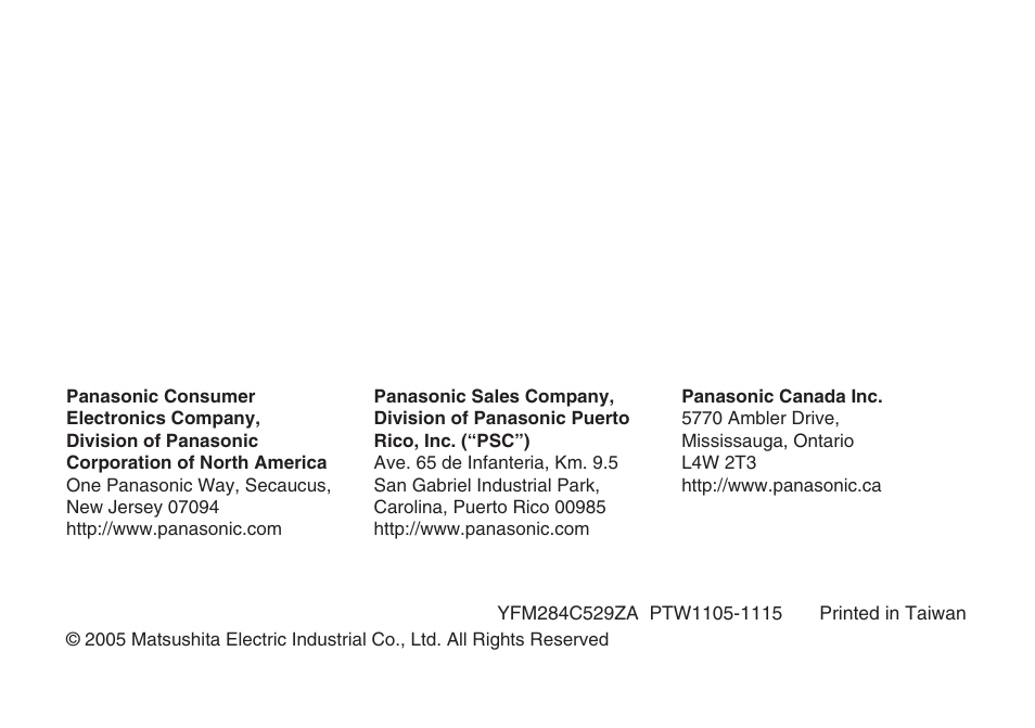 Panasonic CY-BT100U User Manual | Page 92 / 92