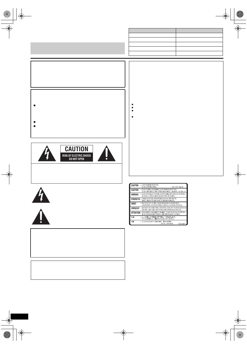 Dear customer, Warning, Caution | Panasonic SC-PT665 User Manual | Page 2 / 72