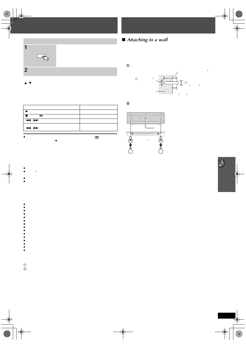 Speaker installation options, Attaching to a wall | Panasonic SC-PT665 User Manual | Page 29 / 72