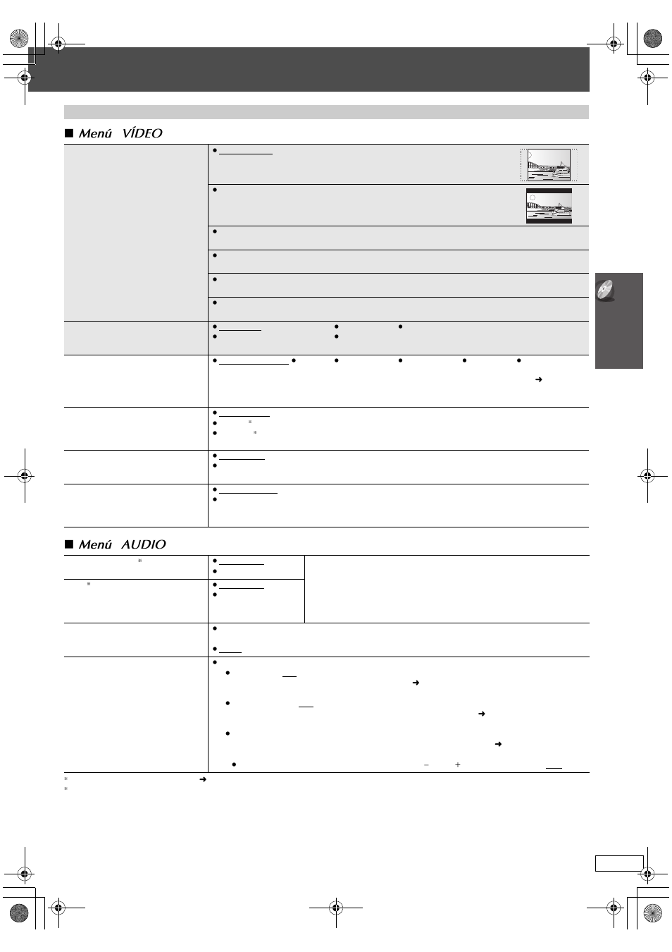 Menú “ vídeo ” ∫ menú “ audio | Panasonic SC-PT665 User Manual | Page 57 / 72