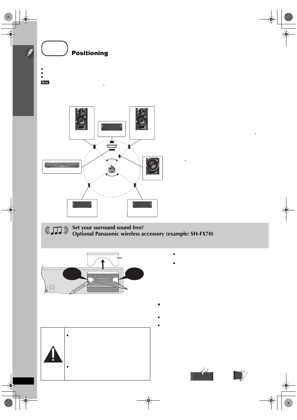 Simple setup, Step, Positioning | Si mp le s etu p | Panasonic SC-PT665 User Manual | Page 6 / 72