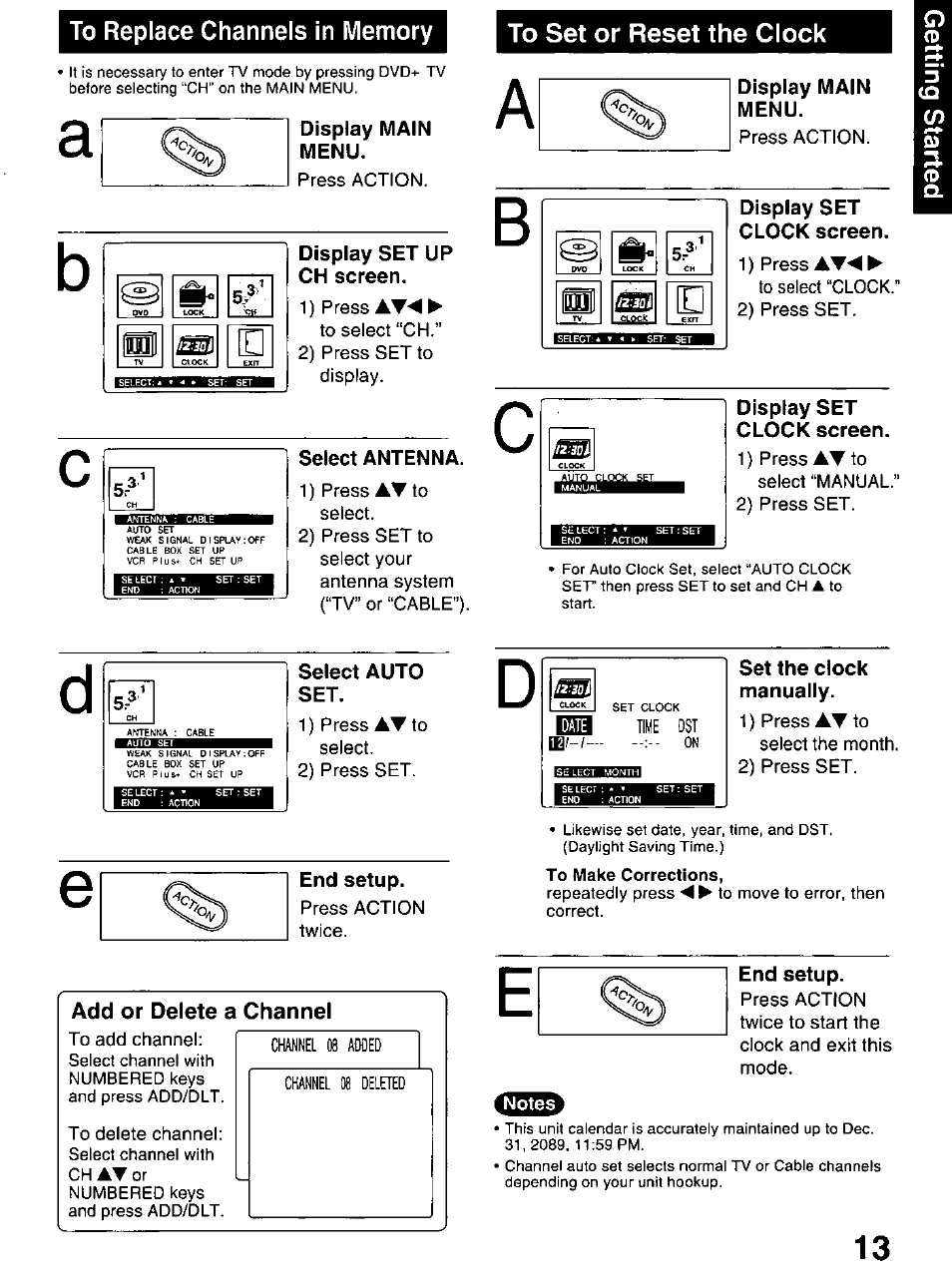 Add or delete a channel | Panasonic OMNIVISION PV-DM2799 User Manual | Page 13 / 68