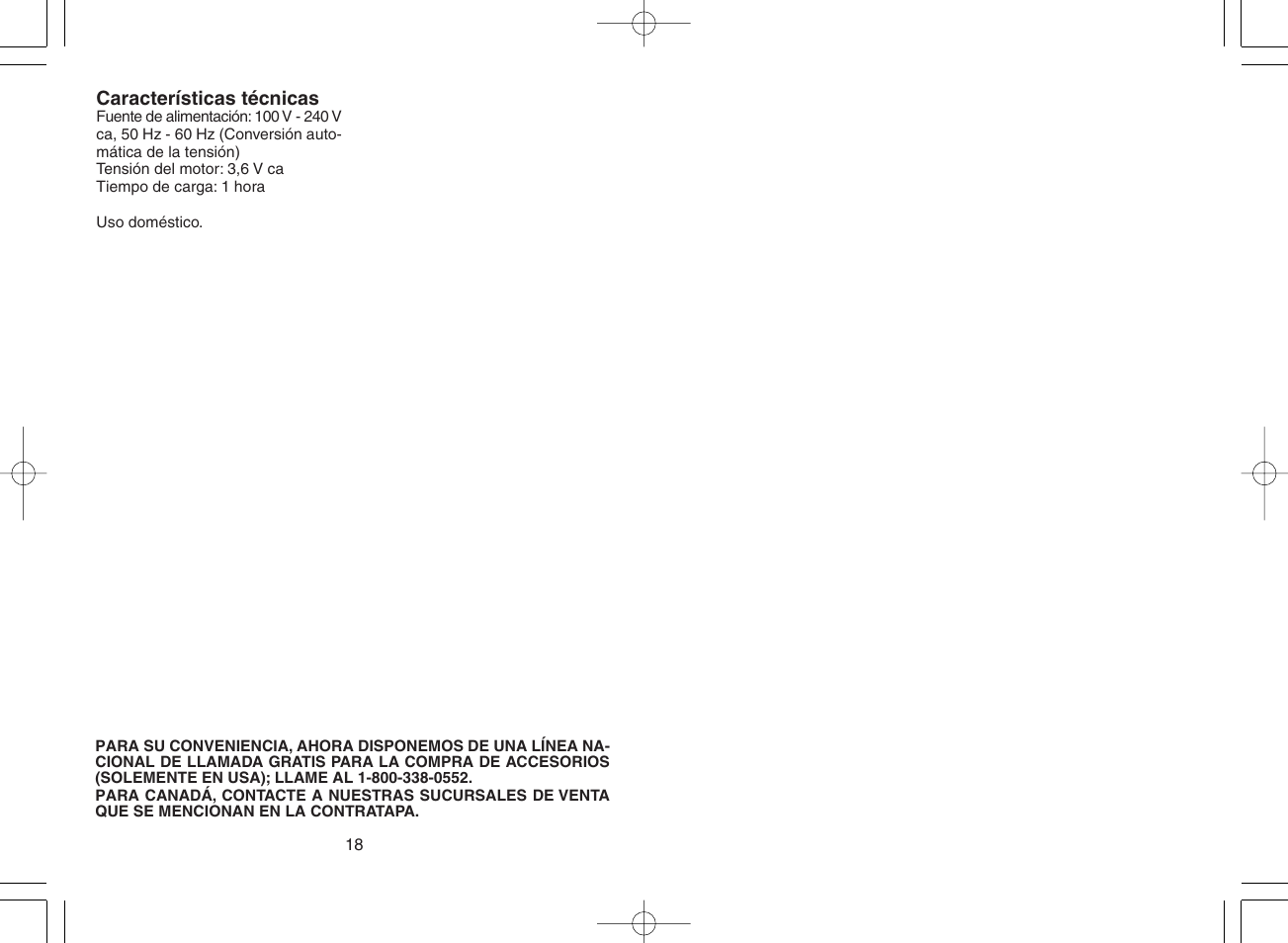 Panasonic ES8807 User Manual | Page 11 / 11