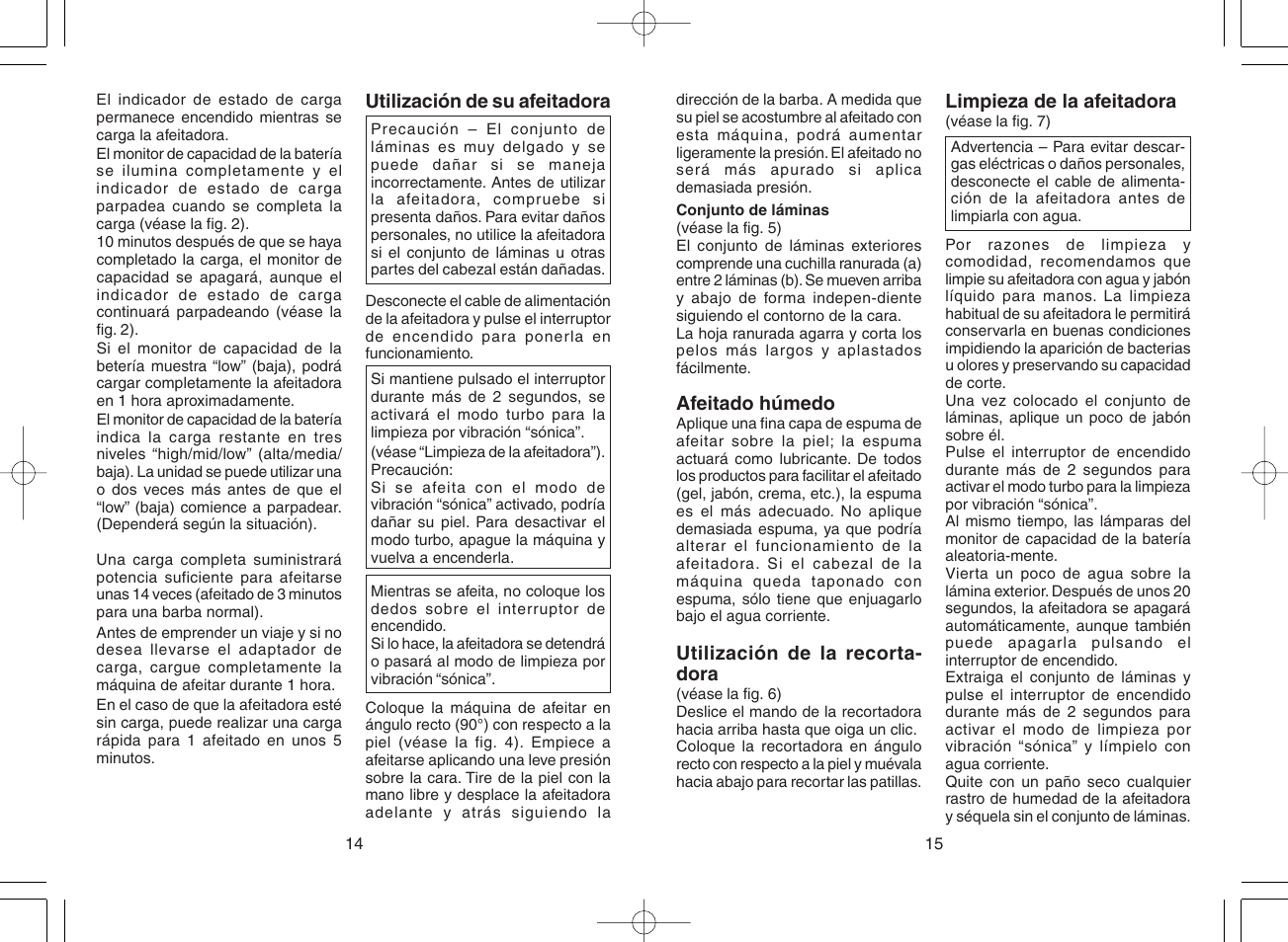 Panasonic ES8807 User Manual | Page 9 / 11