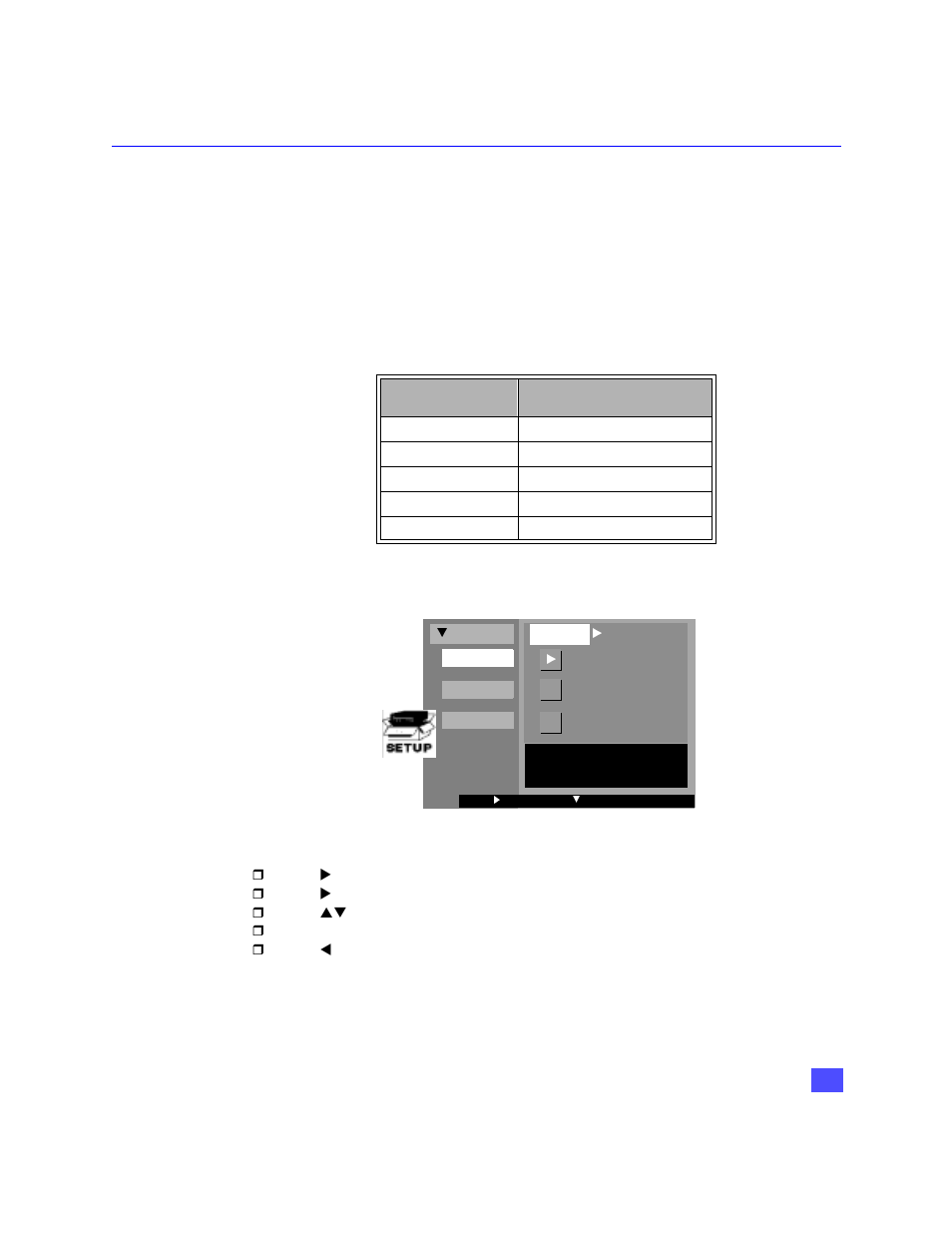 Roller guide menu operations, Setup | Panasonic TZ-DRD100 User Manual | Page 38 / 69