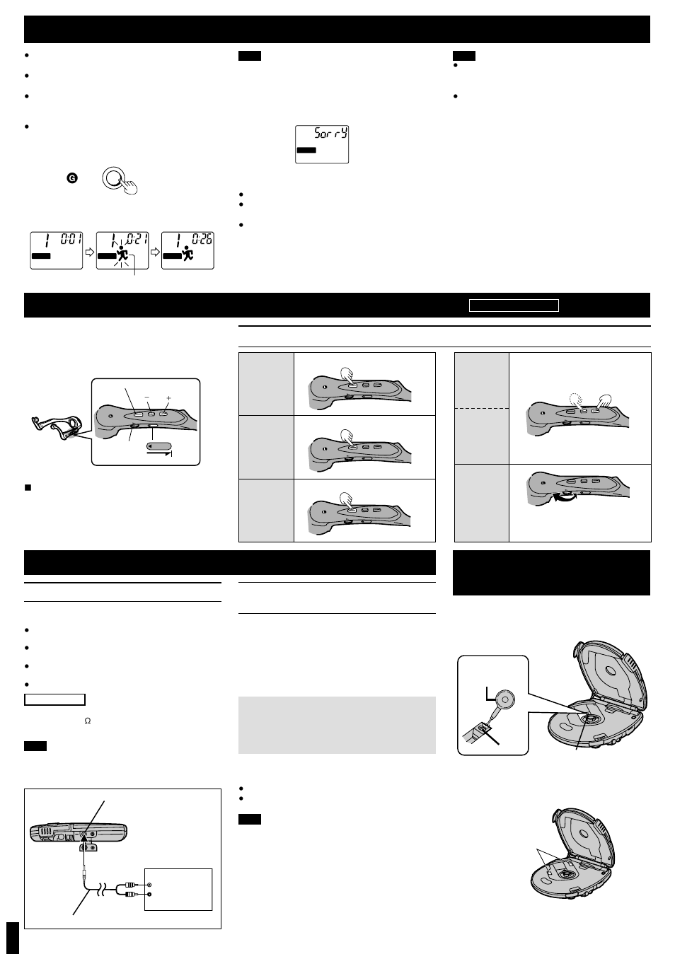 Anti-skip system, Using the unit with optional accessories, Maintaining the lens | Using stereo headphones with remote control, How to use the remote control | Panasonic SL-SW891C User Manual | Page 5 / 8