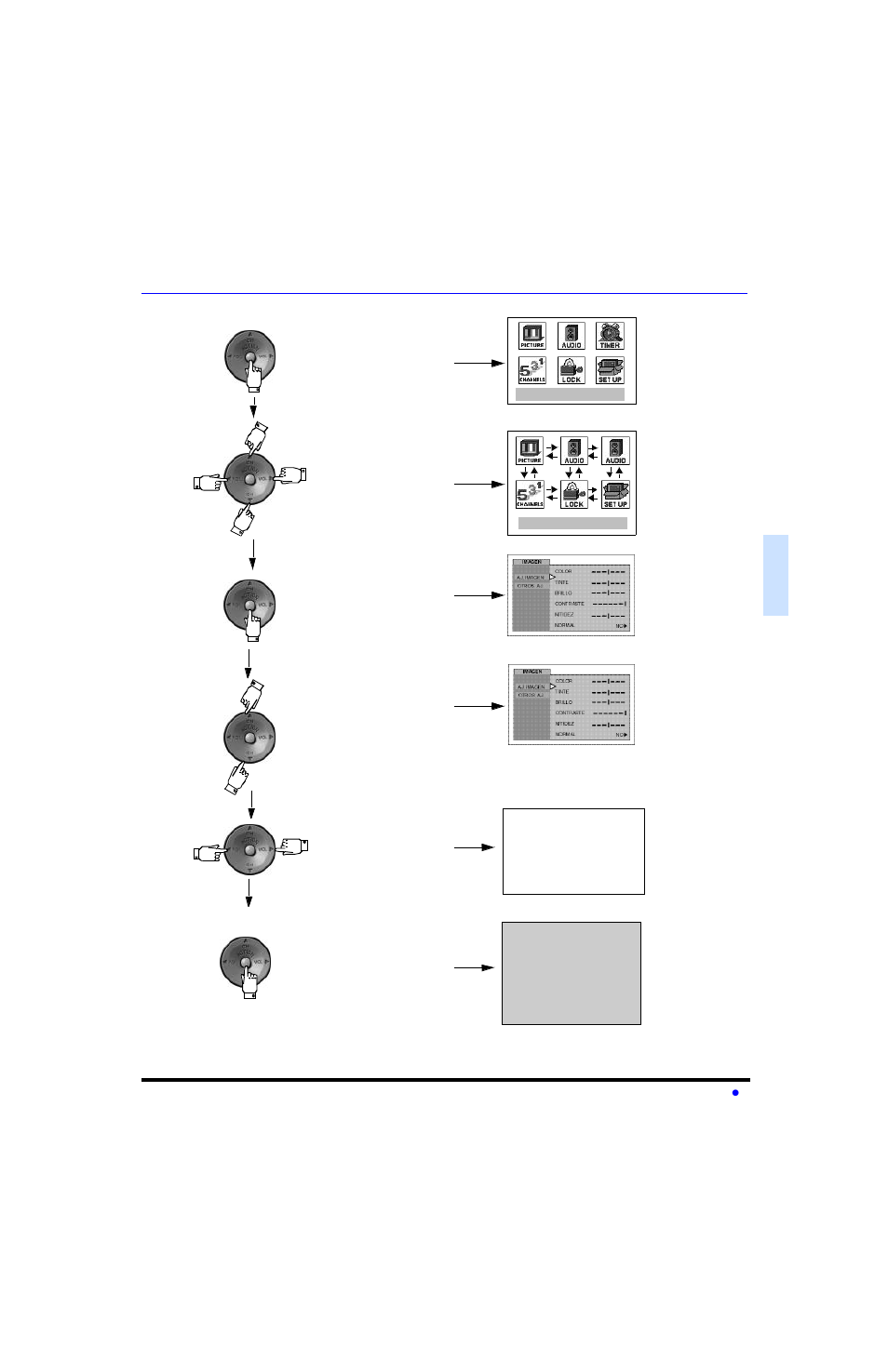 Navegacion del menu de iconos | Panasonic CT-27E13-1 User Manual | Page 31 / 64