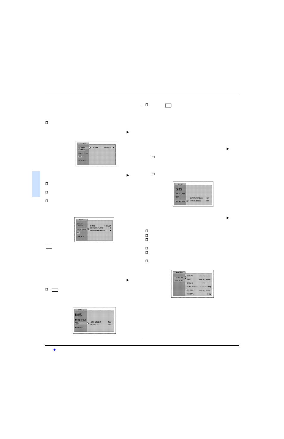 Operacion del menu de iconos, Ajuste, Imagen | Operación del menú de iconos | Panasonic CT-27E13-1 User Manual | Page 32 / 64