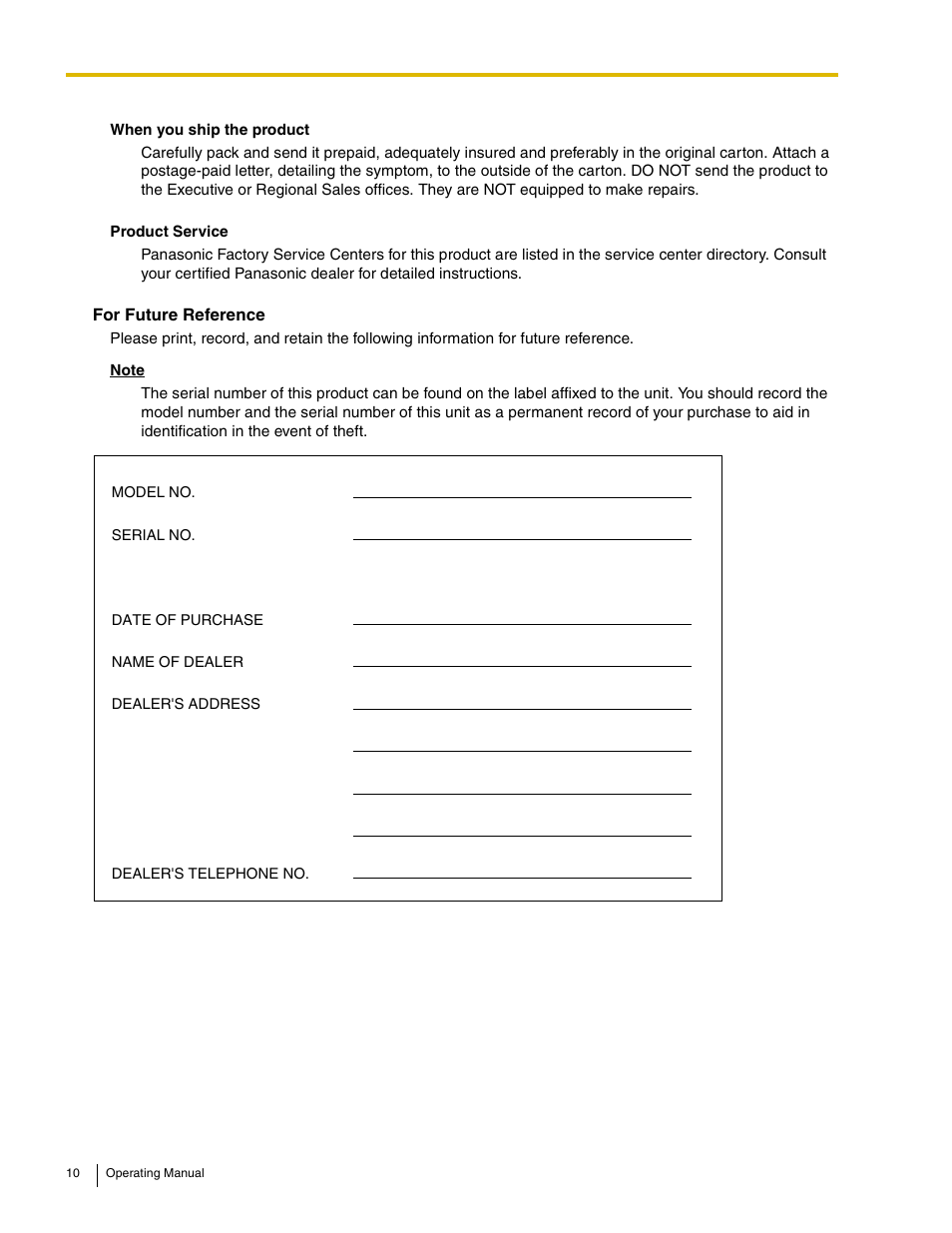 Panasonic KX-TDE100 User Manual | Page 10 / 214