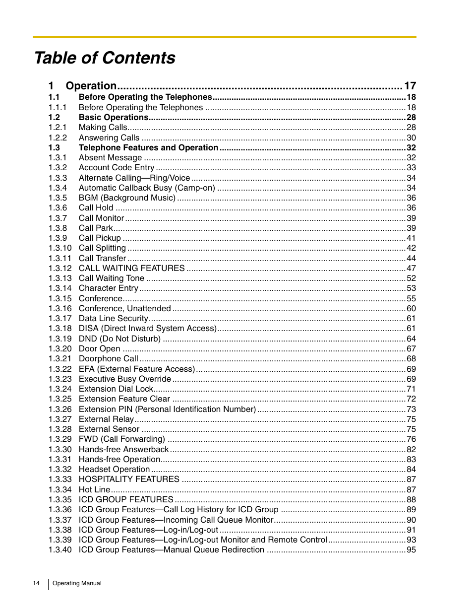 Panasonic KX-TDE100 User Manual | Page 14 / 214