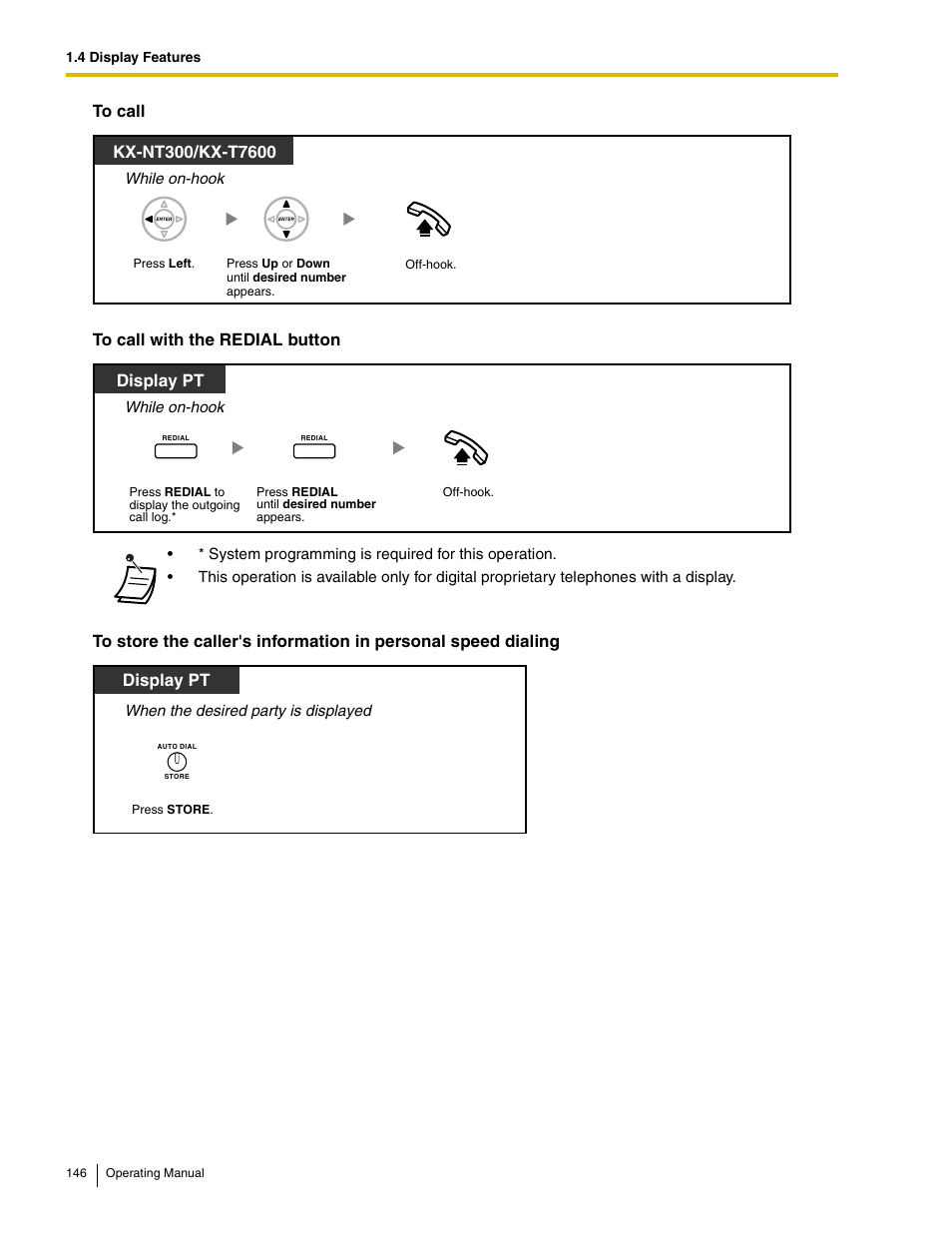 Display pt | Panasonic KX-TDE100 User Manual | Page 146 / 214