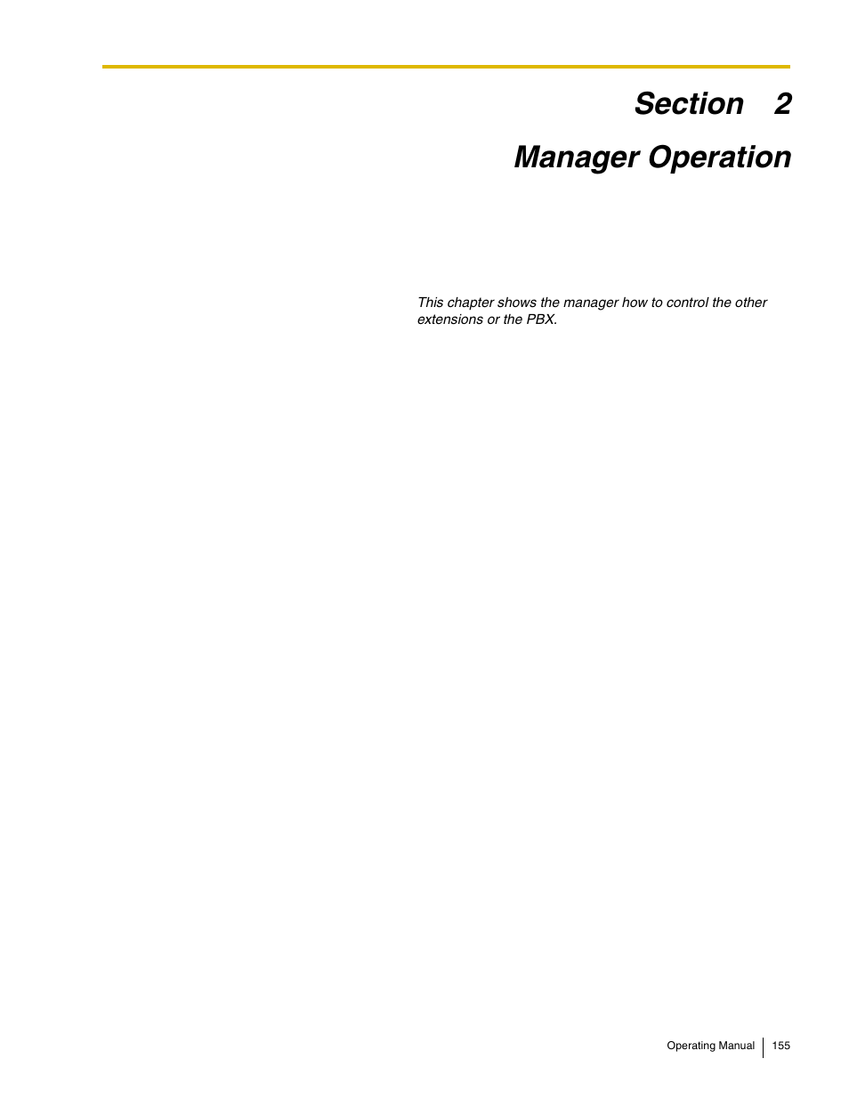 Manager operation | Panasonic KX-TDE100 User Manual | Page 155 / 214