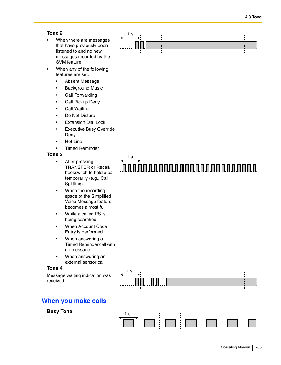 When you make calls | Panasonic KX-TDE100 User Manual | Page 205 / 214