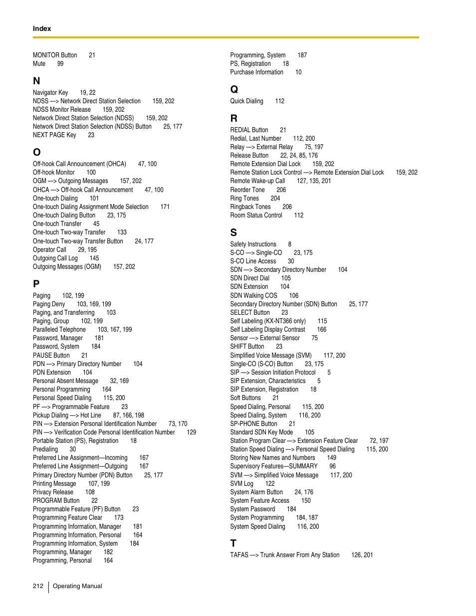 Panasonic KX-TDE100 User Manual | Page 212 / 214