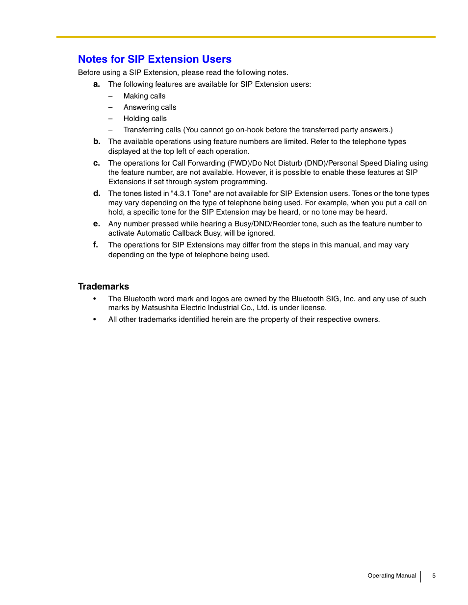 Panasonic KX-TDE100 User Manual | Page 5 / 214