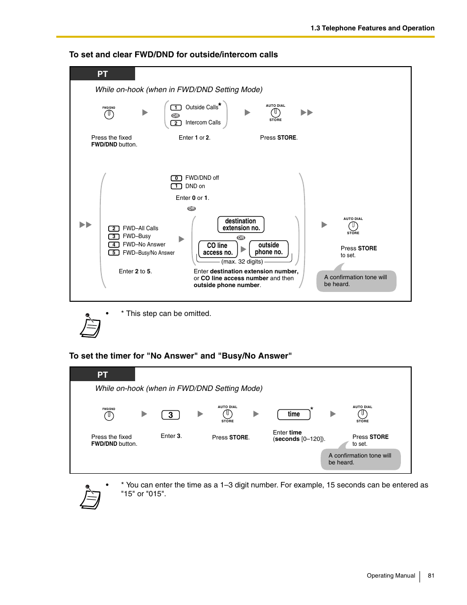 Panasonic KX-TDE100 User Manual | Page 81 / 214