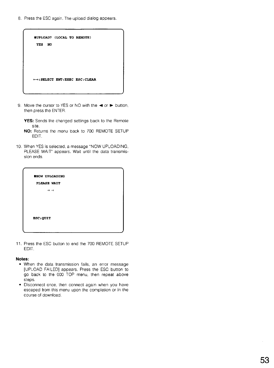 Notes | Panasonic WV-CU20 User Manual | Page 53 / 148