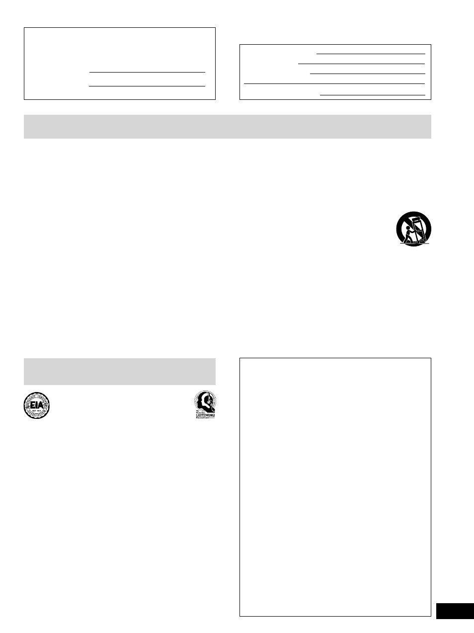 Important safety instructions, Listening caution, Caution | Panasonic SC-AK310 User Manual | Page 3 / 16