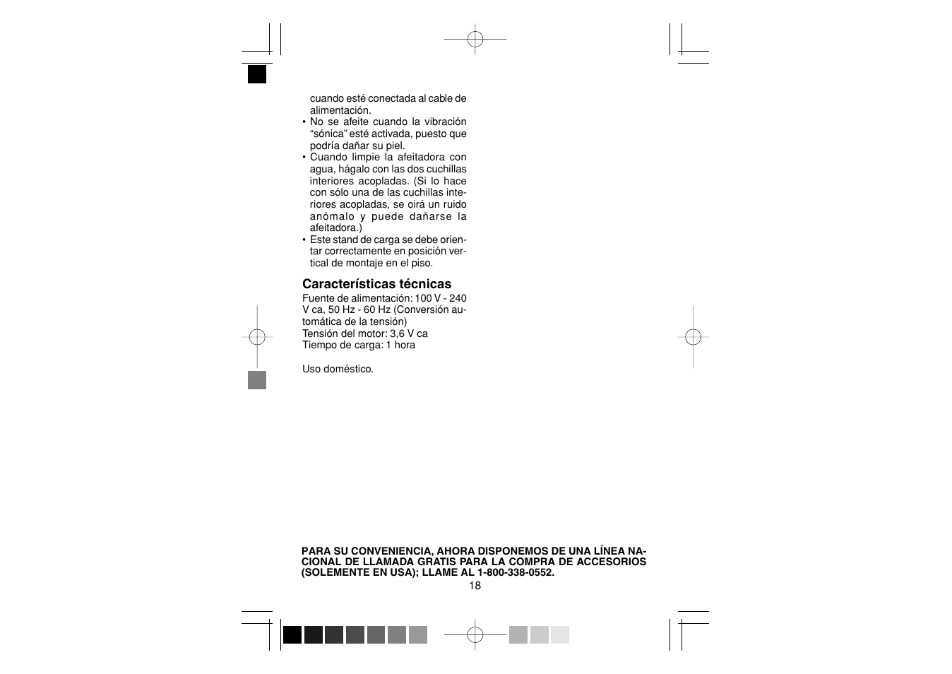 Panasonic ES8163 User Manual | Page 10 / 10