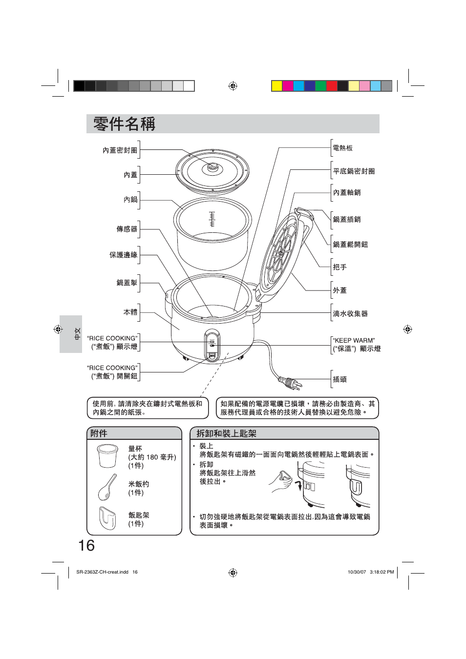 Panasonic SR2363Z User Manual | Page 16 / 63