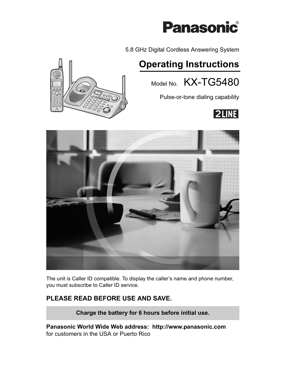 Panasonic KX-TG5480 User Manual | 100 pages