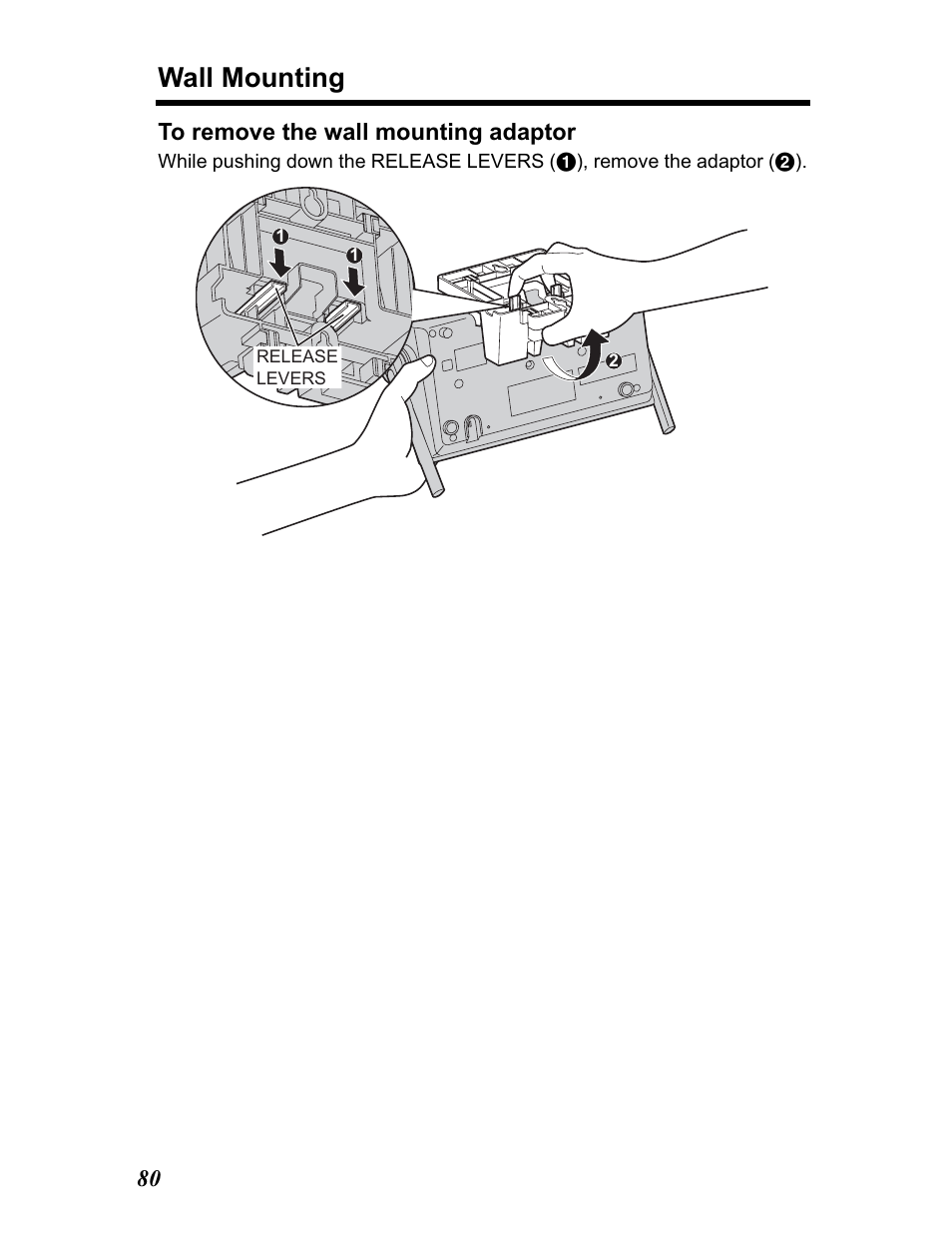 Wall mounting | Panasonic KX-TG5480 User Manual | Page 80 / 100