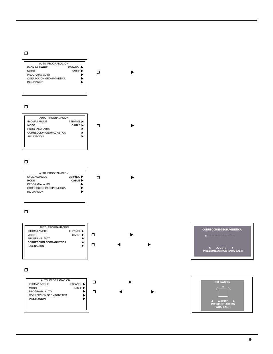 Menu de auto programacion, Menú de auto programación, Rogramación | Panasonic CT 32HL42 User Manual | Page 63 / 112