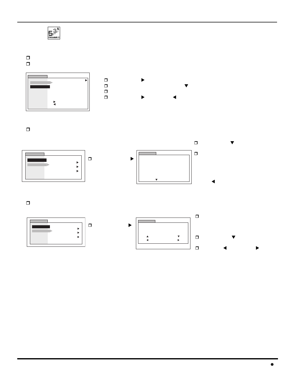 Canales, Peración, Guia | Giratoria 37 l | Panasonic CT 32HL42 User Manual | Page 95 / 112