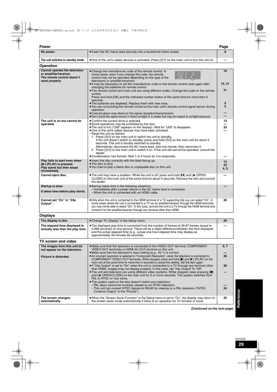 Panasonic DMP-BD35 User Manual | Page 29 / 40