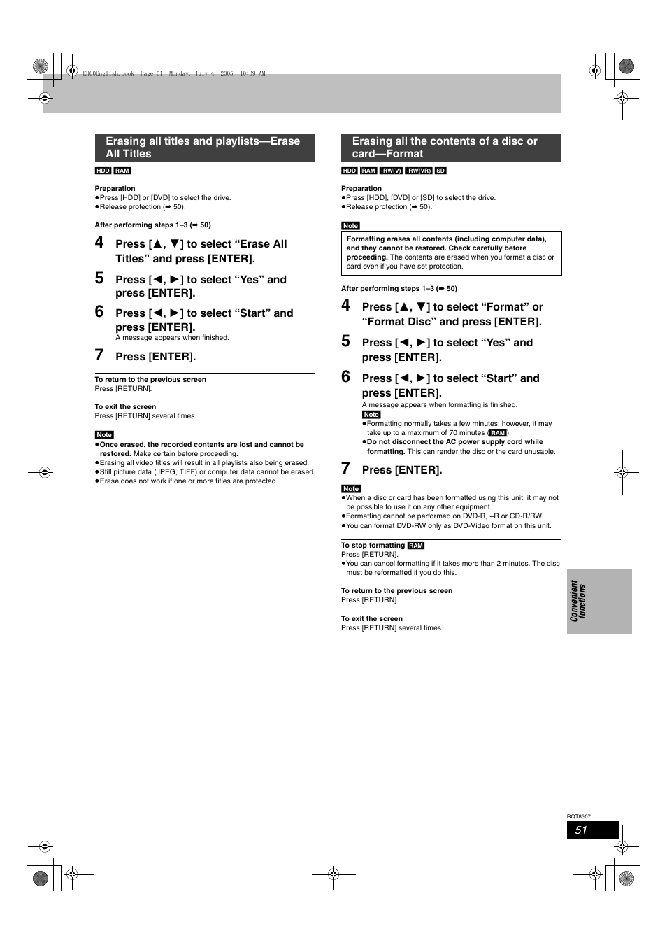 Panasonic DMR-EH60  EN User Manual | Page 51 / 72