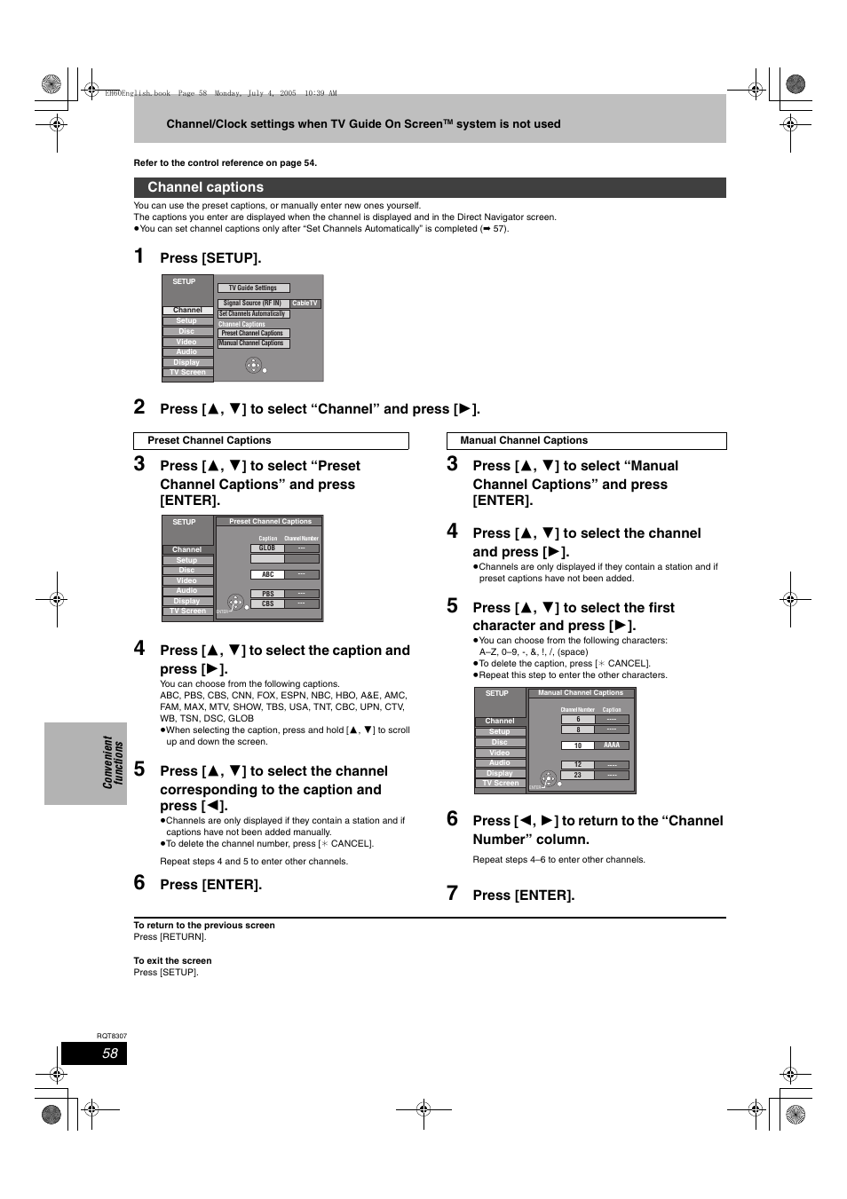 Panasonic DMR-EH60  EN User Manual | Page 58 / 72