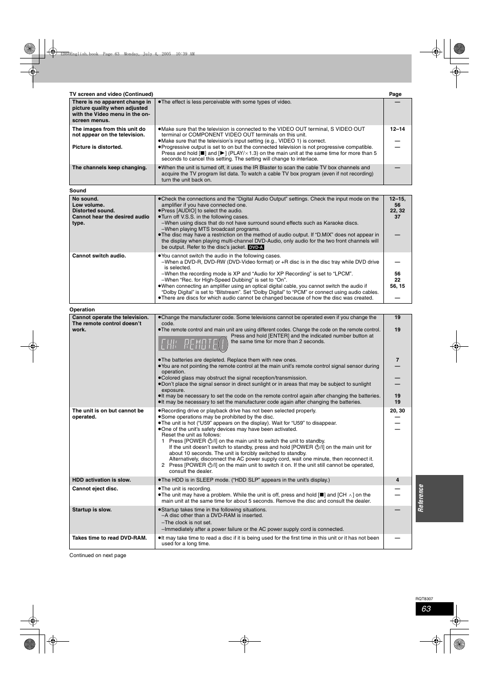 Panasonic DMR-EH60  EN User Manual | Page 63 / 72