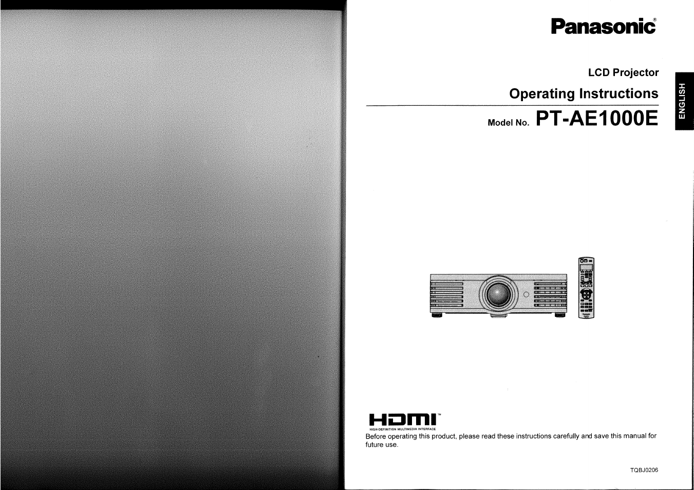 Panasonic PT-AE1000 User Manual | 28 pages