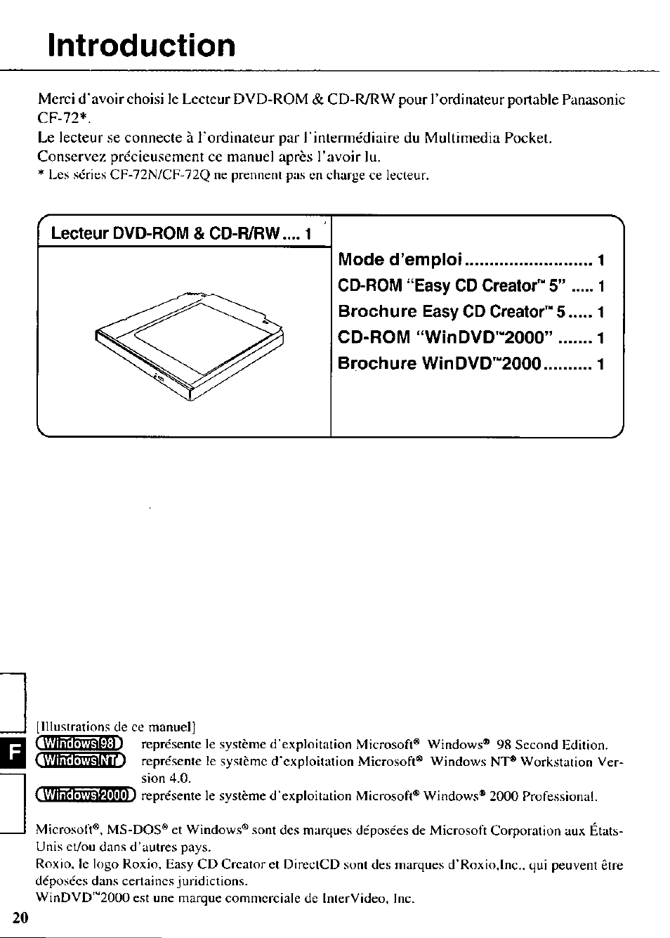 Introduction | Panasonic CF-VDR721 User Manual | Page 20 / 28