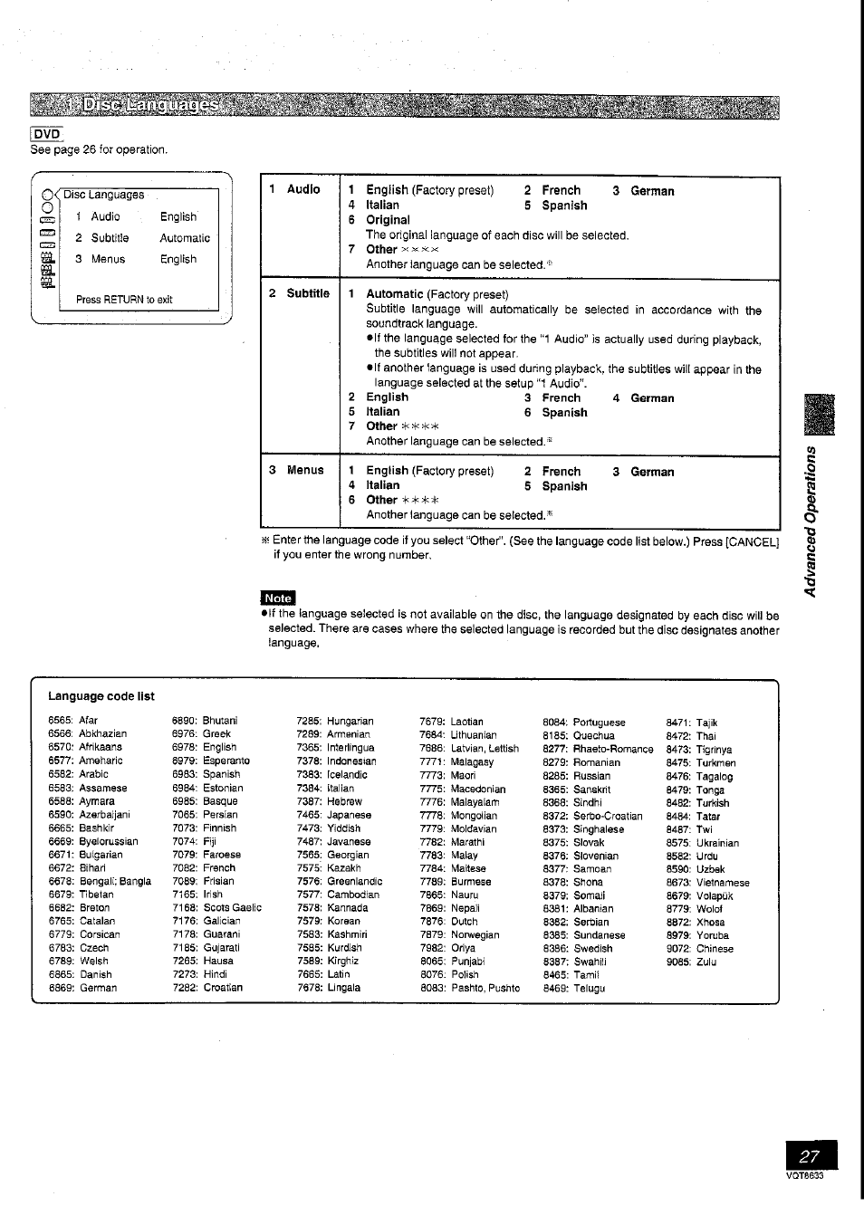 Panasonic DVD-RV40 User Manual | Page 27 / 44