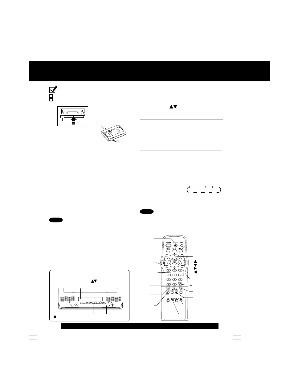 Playback a tape, Record on a tape, Record on a tape playback a tape | Panasonic PV-C2033WA User Manual | Page 12 / 40