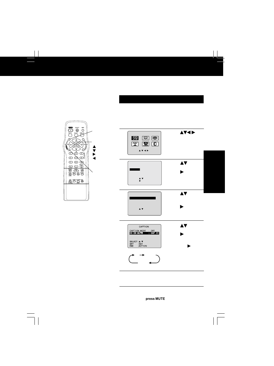 Caption on mute feature | Panasonic PV-C2033WA User Manual | Page 19 / 40