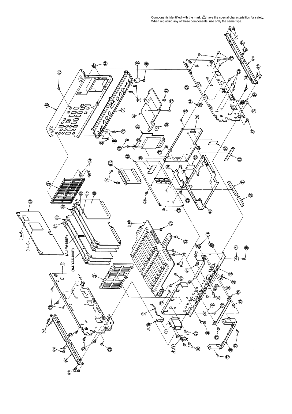 Chassis frame assembly | Panasonic AJ-D455 User Manual | Page 15 / 26